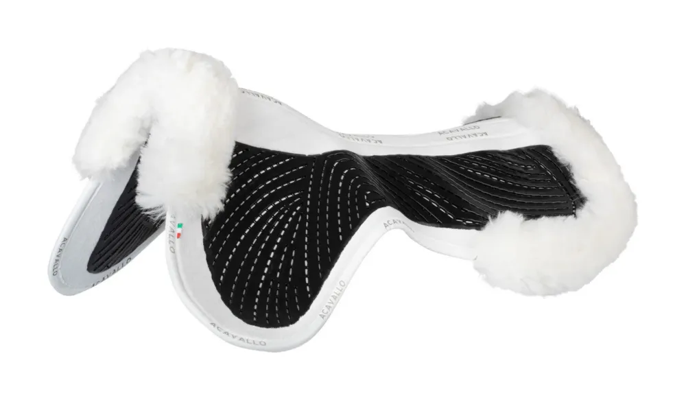 Amortisseur mmoire de forme rehausse avant et arrire Acavallo - Taille 2 - Blanc / blanc Satisfait Ou Rembours