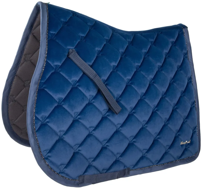 Tapis de selle Lami-Cell Galaxy Velvet - Cheval - Marine Seulement Aujourdhui
