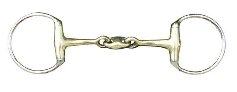 Mors double brisure 16 mm en maillechort HKM - 115 mm - Couleur indicative Marque