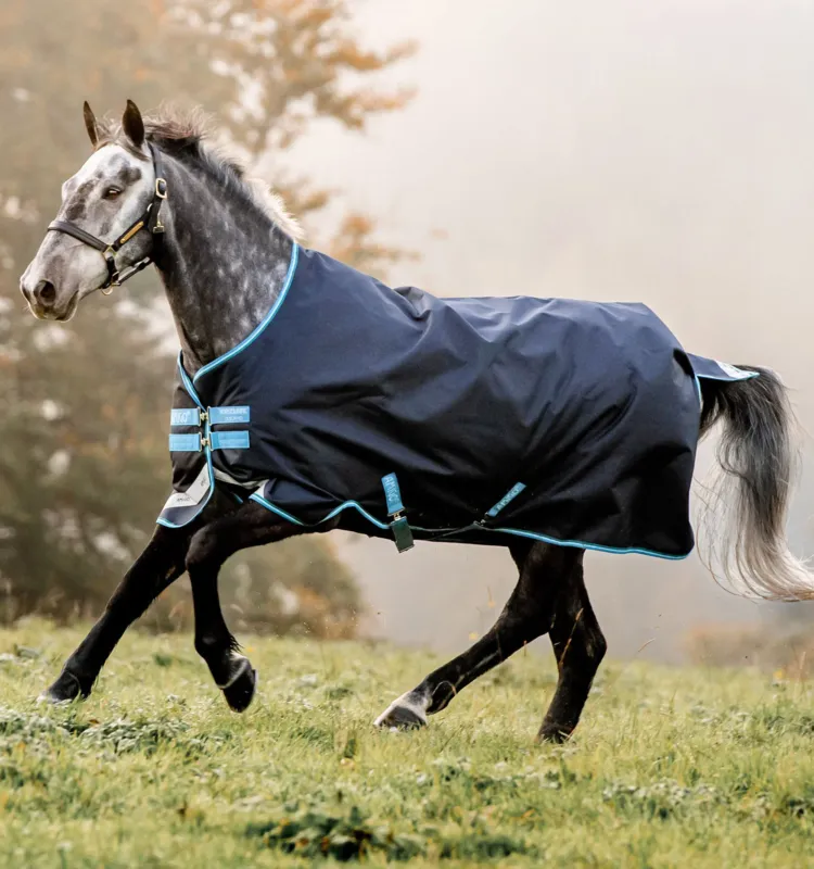 Couverture Horseware Amigo Bravo 12 50g Turnout 1200D - 125 cm - Marine / turquoise Must-Have