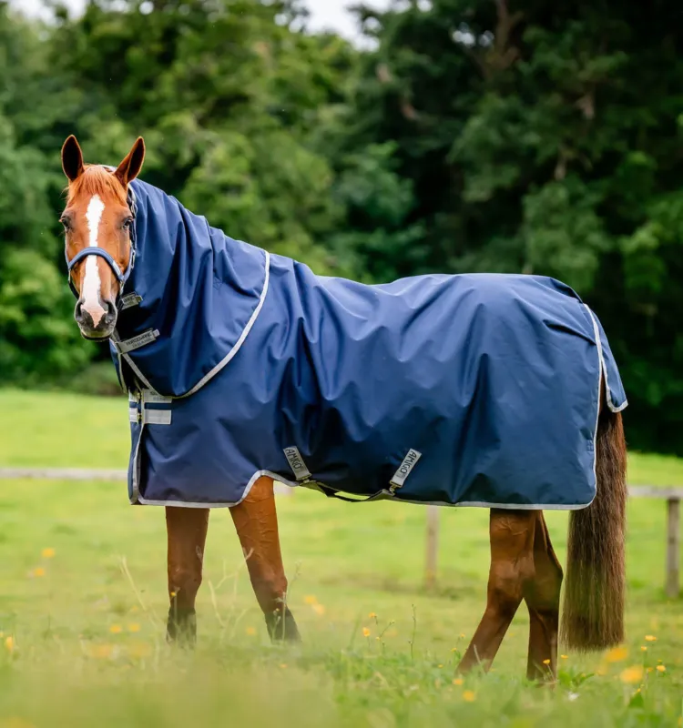 Commander Vite Couverture Amigo Ripstop Horseware 900D Plus Turnout 100g - 160 cm - Marine / gris titane