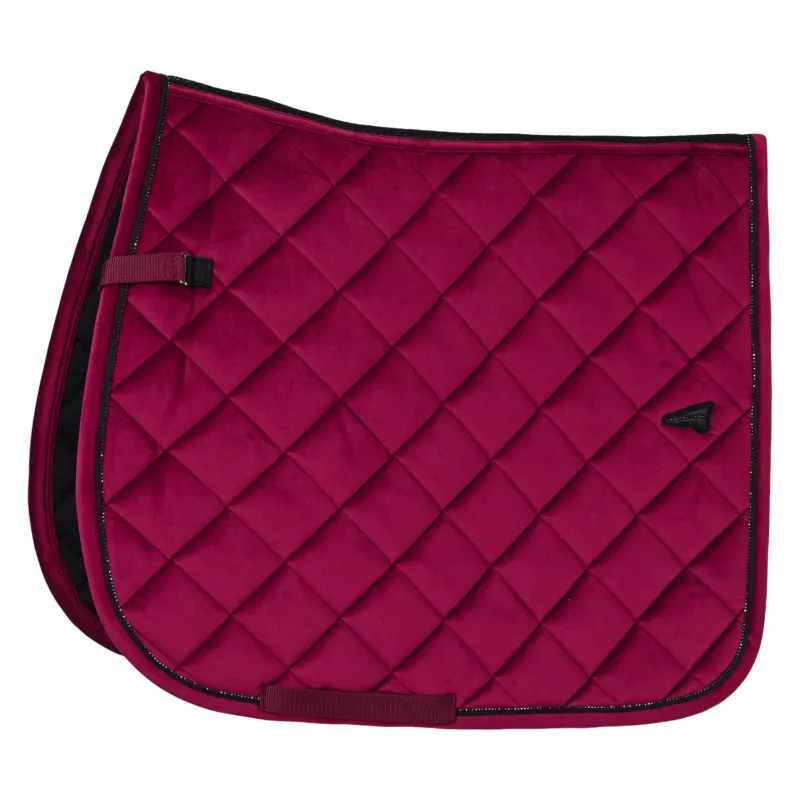 Bon March Tapis de selle Euro-Star Velvet Dressage – Cheval – Cerise noire