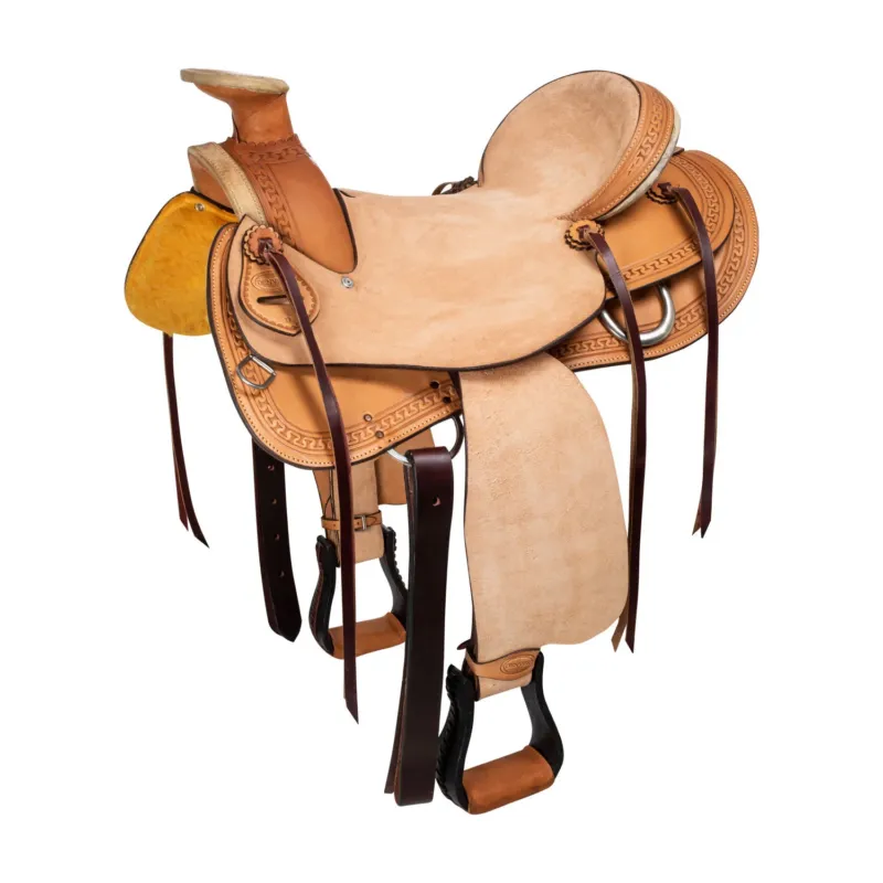 Livraison Express Selle Denver Wade Waffle – 17&Prime; – Naturel
