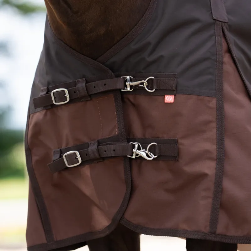 Couverture d'extrieur Imperial Riding Customized High Neck 300g 600D - 165 cm - Marron fonc / marron clair Dernier Modle
