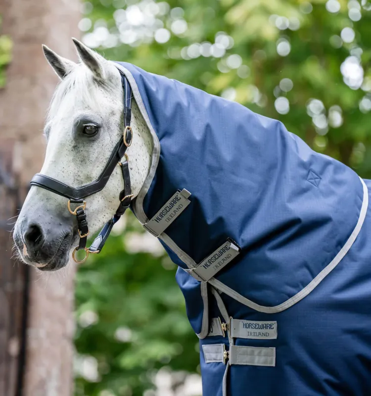 Commander Maintenant Couvre-cou Horseware Indchirable Amigo 900D Lger 0g - XL - Marine / gris titanium