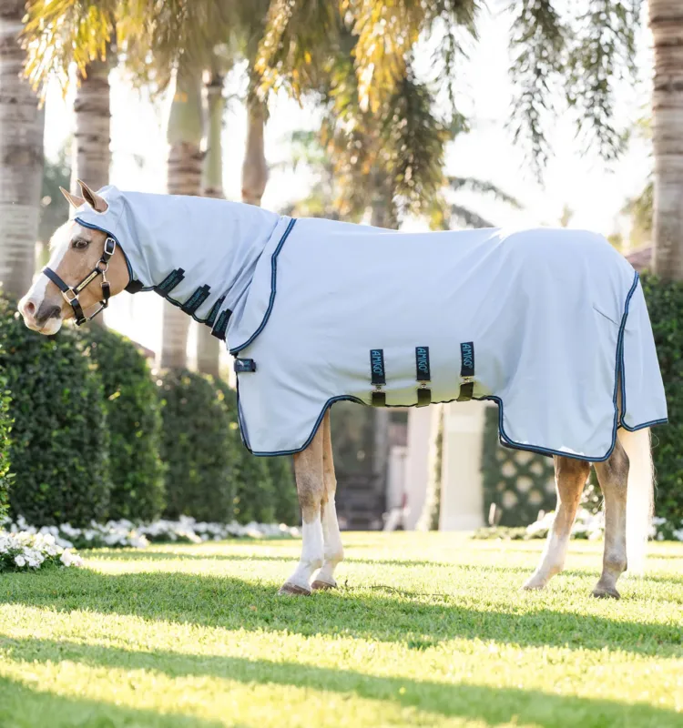Couverture anti-dermite Horseware Amigo Ripstop Pony - 95 cm - Bleu azure /Marine / bleu lectrique Solde