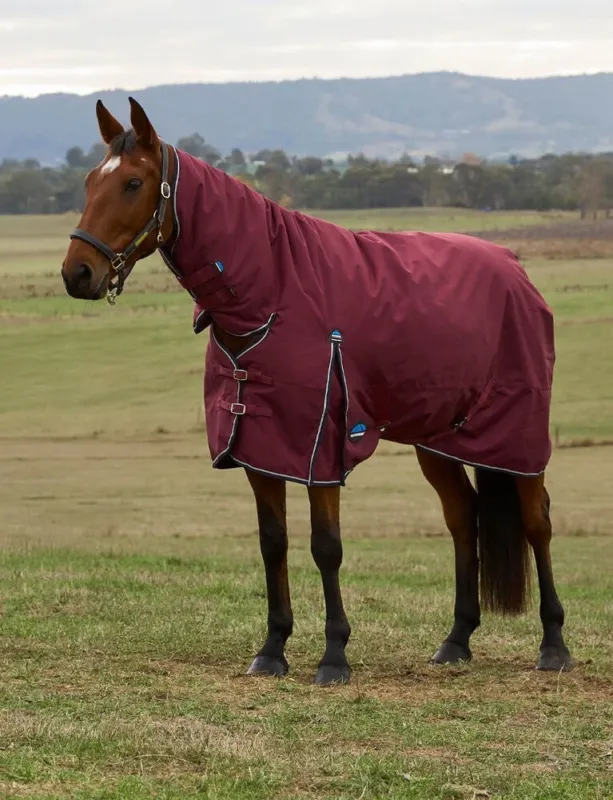 Couverture Weatherbeeta ComFiTec Prelim Turnout Combo 220g - 140 cm - Bourgogne / marine Expdi Aujourdhui