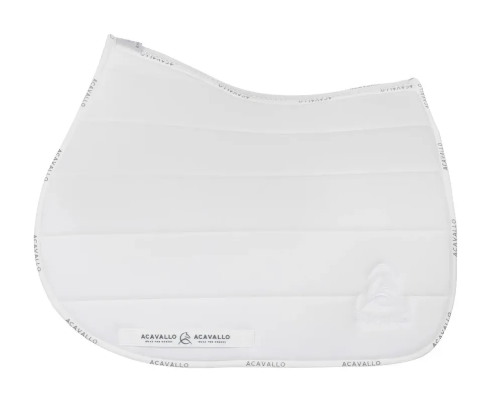 Tapis de selle de saut matelass Louvre et bambou JS CW-3DS Acavallo – Blanc Must-Have