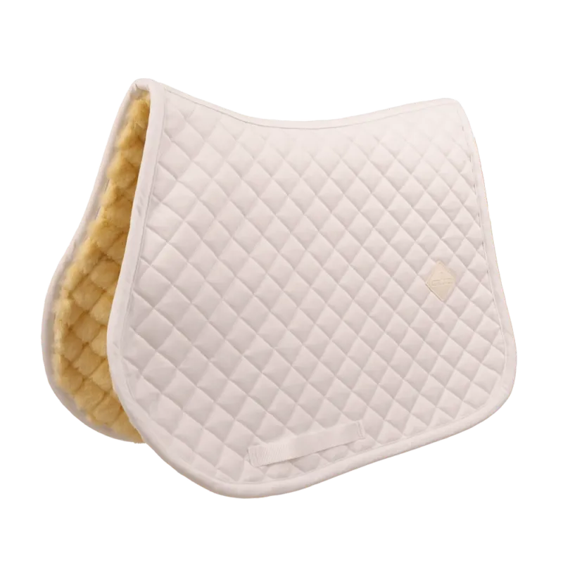 Tapis de selle en mouton Skin Friendly Diamond Jumping Kentucky - Cheval - Blanc Authentique