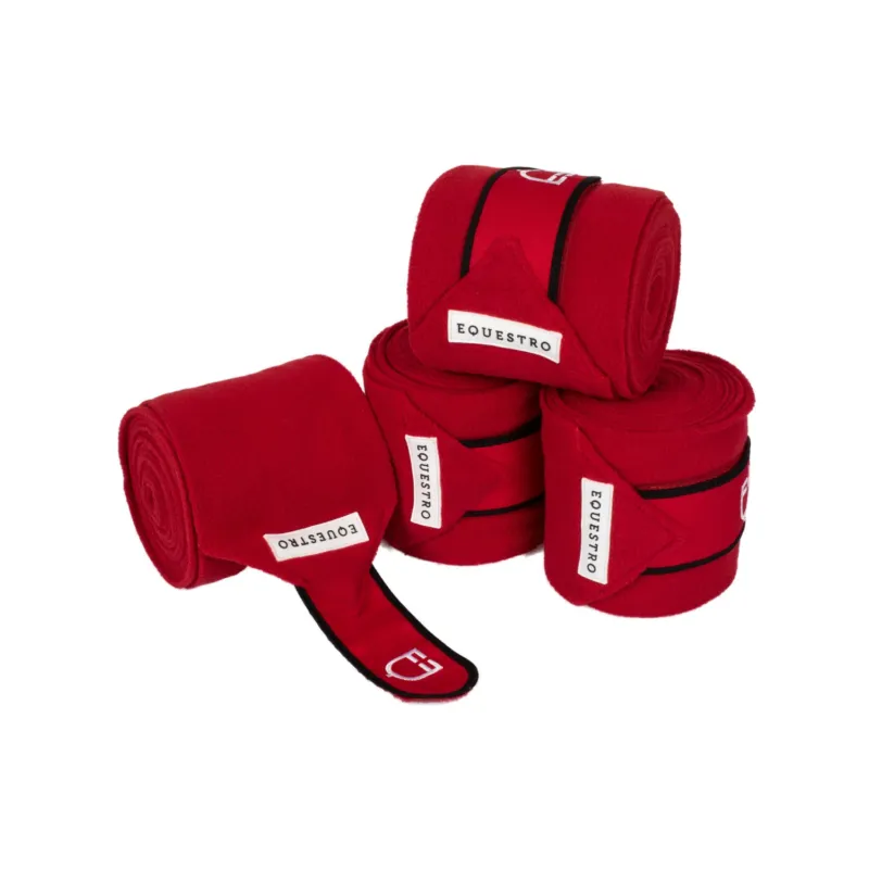 Bandes de polo fermeture velcro Trim par 4 Equestro - Cheval - Rouge / Noir Commander Maintenant