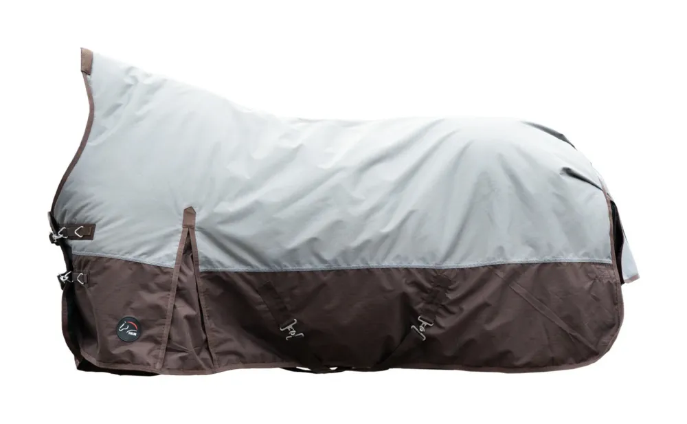Couverture highneck HKM Norwich 600D double polaire - 155 cm - Beige / marron Populaire