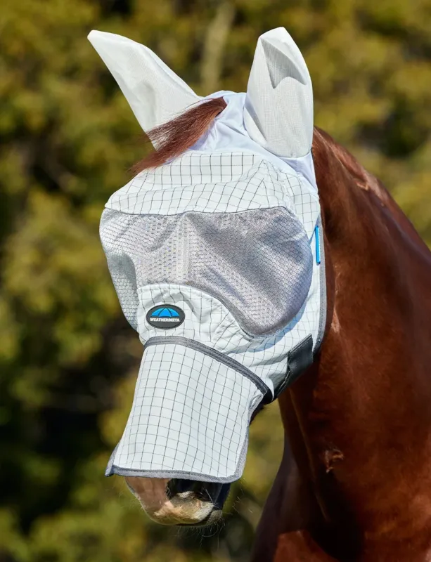 Petit Prix Masque mouches Weatherbeeta Hybrid - 2XS - Blanc / charbon de bois