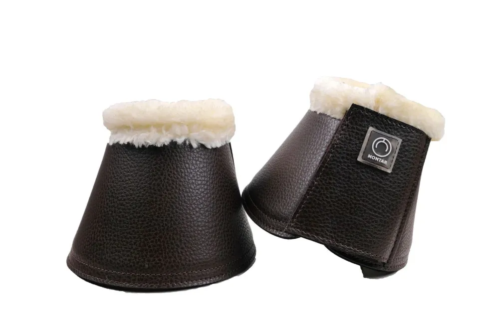Cloches Montar en cuir PU lisse – Cheval – Marron Meilleure Vente