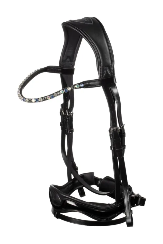 Pas Cher Bridon Moulin Rouge Acavallo en cuir de veau - Cheval - Noir