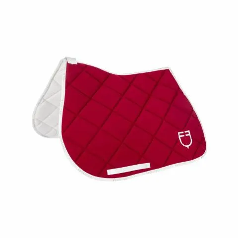 Tapis de selle technique logo wine/blanc- EQUESTRO – Mixte – Cheval Acheter Direct