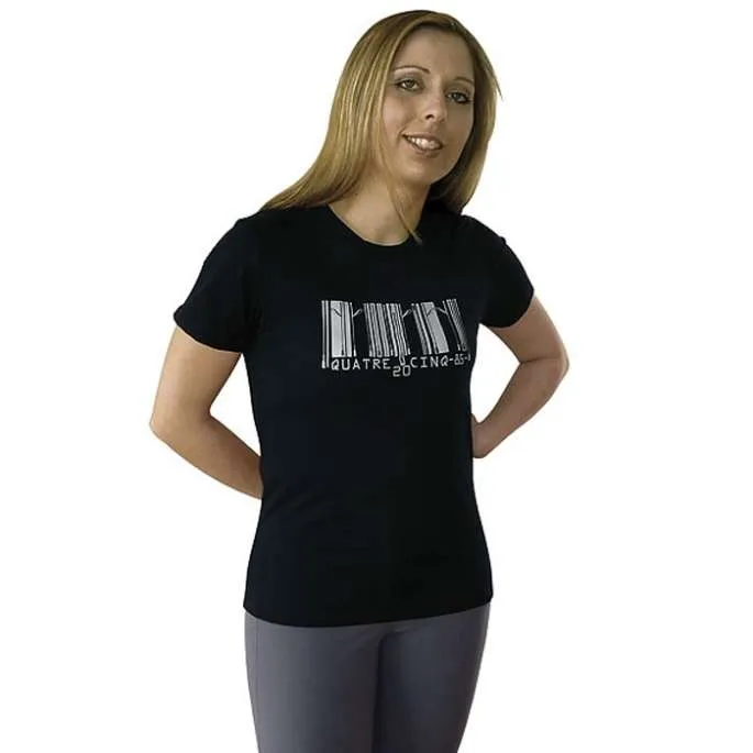 Tee-Shirt barcode dame - Equithme - noir - XS Prix Cass