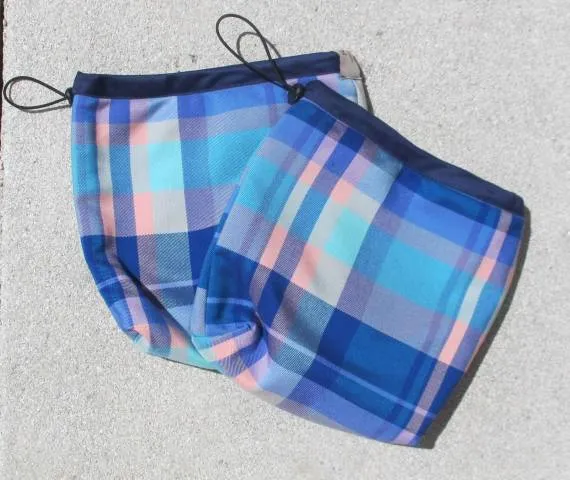 Pochettes d'triers Ecossais bleu/rose - RG ITALY - Bleu - Unique Soldes