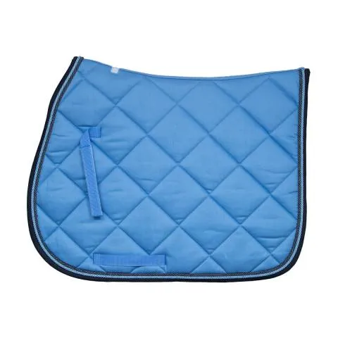 Tapis de selle chabraque bleu ciel – HFI – coton avec doublure nid d&rsquo;abeilles – BLEU CIEL/GRIS ANTHRACITE – FULL Meilleur Choix
