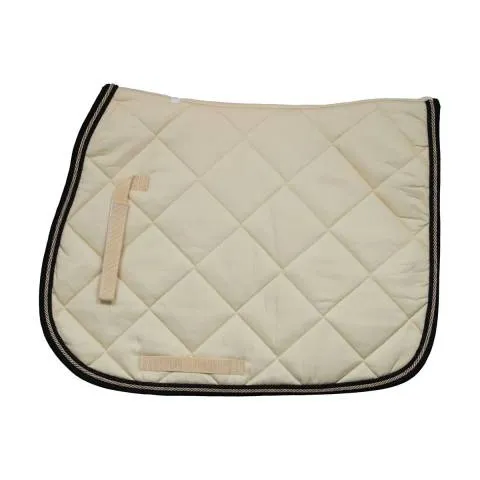 Tapis de selle chabraque beige – HFI – coton avec doublure nid d&rsquo;abeilles – BEIGE/NOIR – FULL Nouvelle Collection