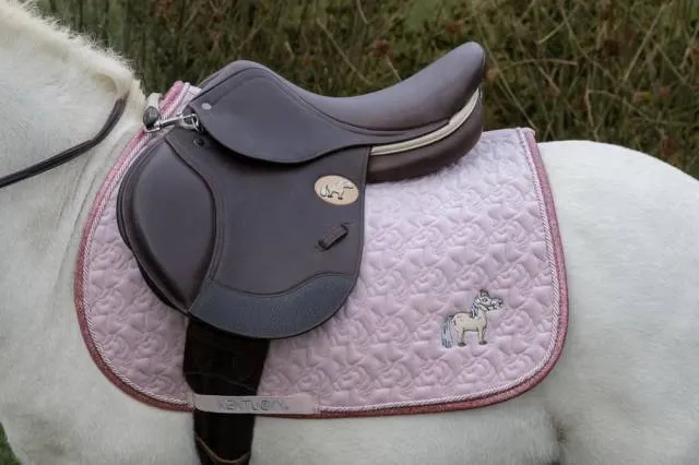 Commander Vite Tapis de selle Tte de licorne paillet - Kentucky - Confort optimal - Rose - Mixte - Cheval