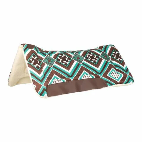 Tapis de selle western Dakota vert / marron – Pool&rsquo;s – Eco Wool Paiement Scuris