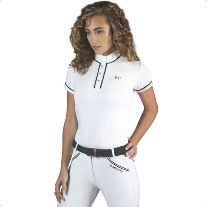 Polo Candiba dame MC - Flags&Cup - gris - femme - XS Dernire Chance