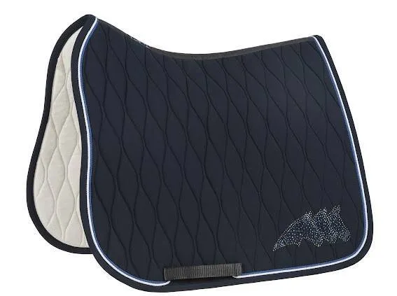 Tapis de selle avec logo strass – EQUILINE – Vert – Mixte – Cheval Vente Directe