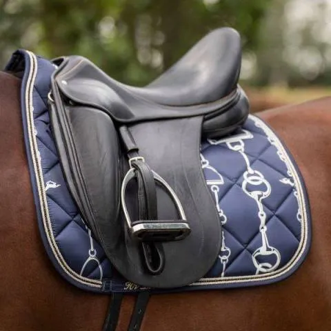 Quantit Limite Tapis de selle Belle - HV POLO - Bleu Marine - Dressage - Cheval