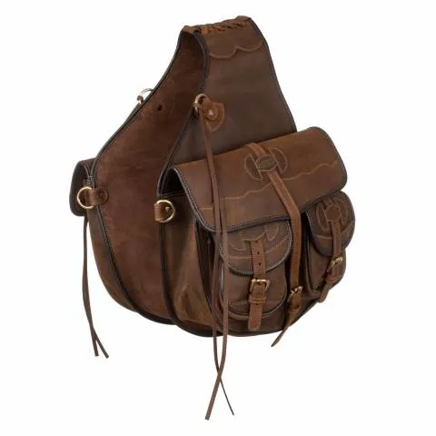 Achetez Aujourdhui Sacoche arrire pour selle western en cuir estampill – Pool&rsquo;s – Cuir de vache