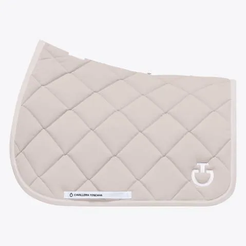 Tapis de selle Diamond CSO Beige – Cavalleria Toscana – Jersey respirant – Beige – Mixte – Cheval Soldes