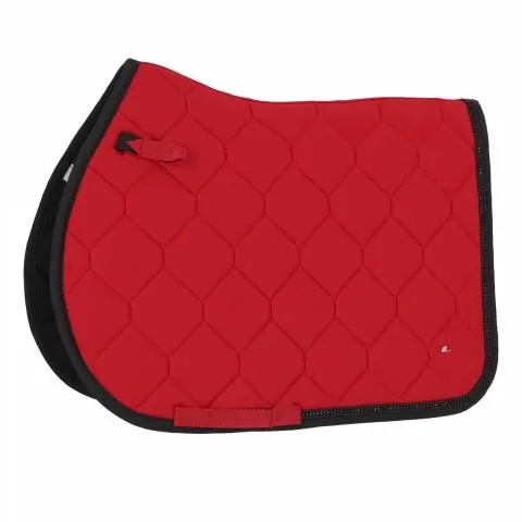 Tapis de selle Oakleigh - QHP - Rouge profond avec strass - mixte/poney Rduction