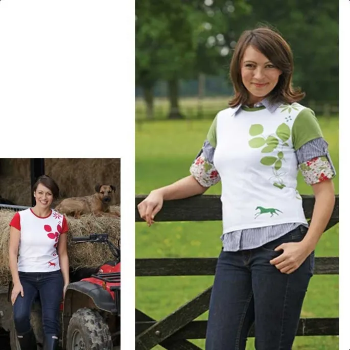 Tee Shirt Zia Tee dame - Horseware - rouge - femme - S Offre Limite