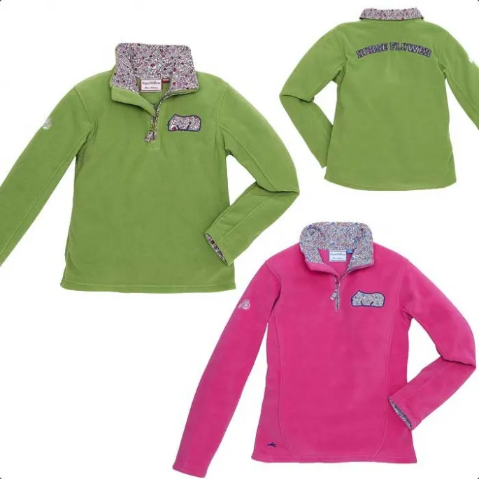 Sweat polaire Flower Dame - Equithme - vert pomme - S Promotion Saisonnire