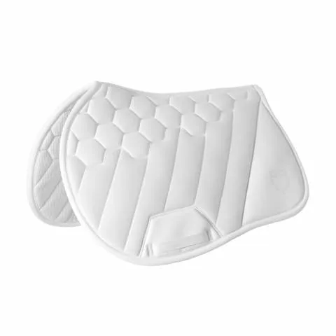 Tapis de selle de saut Ridertechnology Blanc - Equestro - Tissu respirant Super Prix