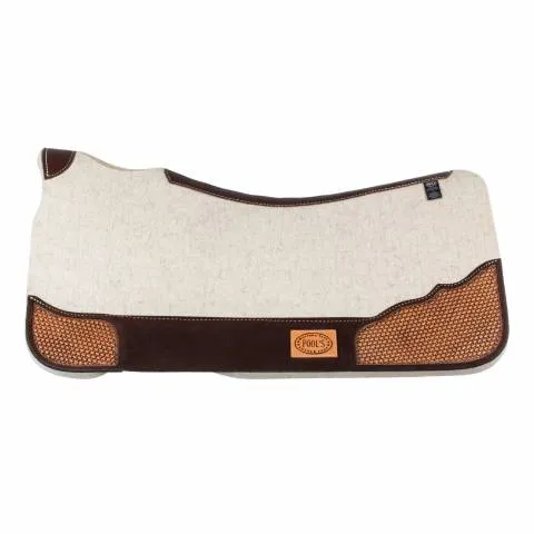 Tapis de selle western en feutre – Pool&rsquo;s – Empicements en cuir Vente Directe