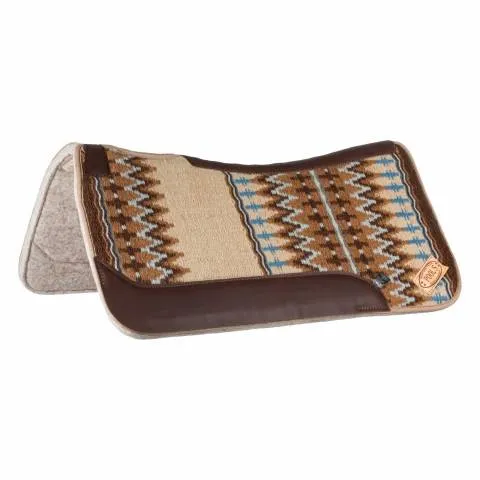 Top Vente Tapis de selle western profil – Pool&rsquo;s – Feutre et cuir – Rose/Gris