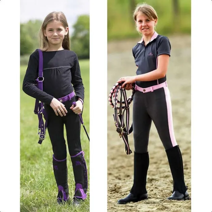 Achetez Aujourdhui Pantalon Equithme bicolore Pro Fun Line - enfant - chocolat/ciel - 14 ans