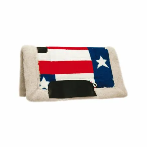 Expdition Rapide Tapis de selle western USA pure laine – Drapeau USA – Standard