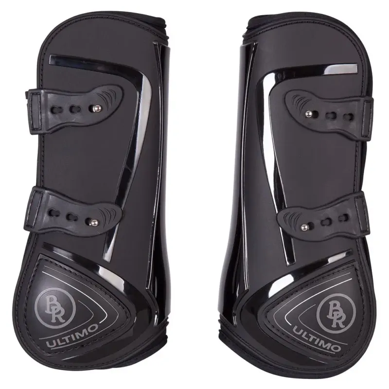 BR Protectores de tendn Ultimo con cierre quick-release – Negro / Full Rduction