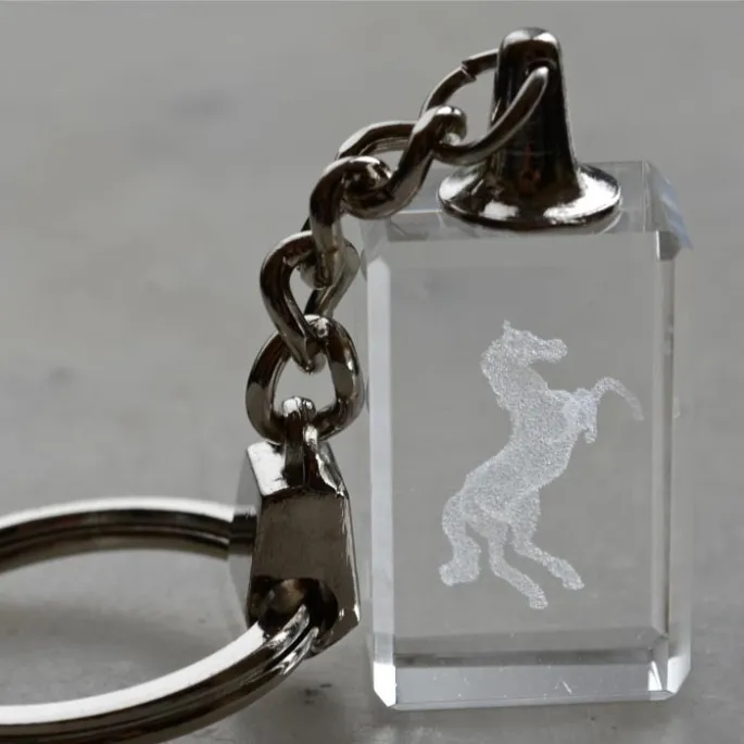 Prix Choc Porte-clefs cristal cheval cabr 3D - l'unit