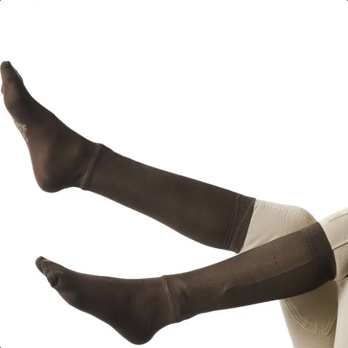 Top Vente Chaussettes d'quitation hautes Equithme Tube - gris clair - unique