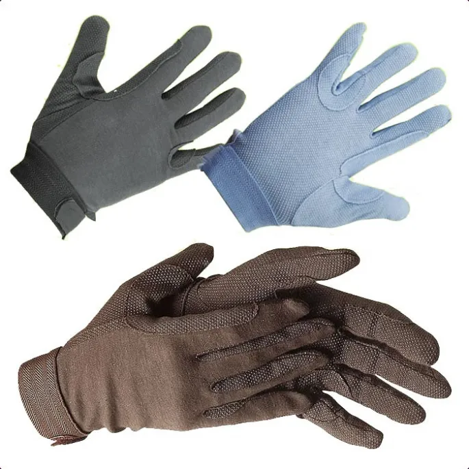 Prix Rduit Gants quitation coton adultes - bleu ciel - XL