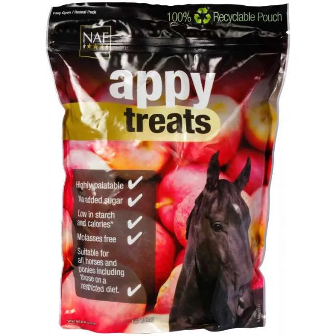 Bonbons friandises pomme NAF pour chevaux – 1 kg – pomme Populaire