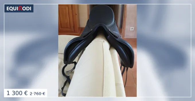 Selle Bates en cuir noire Isabell Cair Produit De Marque