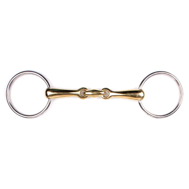 Cabezada inglesa Snaffle filete double jointed German Argentan QHP - 13.5 Meilleur Prix