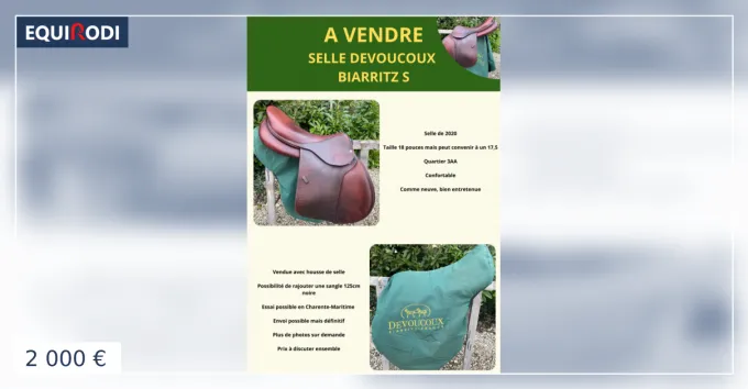 Pas Cher Selle Devoucoux Biarritz S