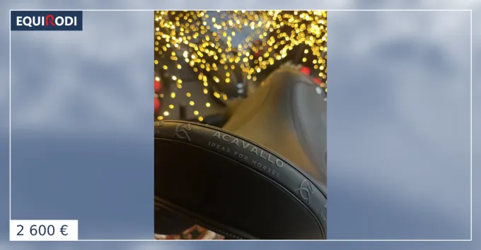 Selle neuve Rafaello dressage Acavallo noir Retour Gratuit