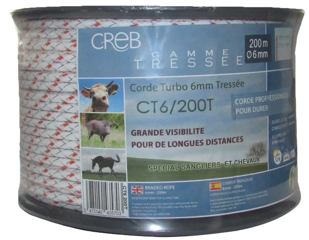 Nouveaut Corde Premium tresse 6mm et 200m pour longue distance CREB