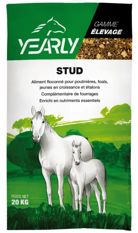 Aliment floconn pour poulinire/foal Stud New 20kg YEARLY Paiement Scuris