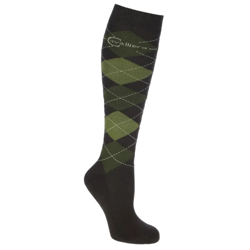 Chaussettes d'quitation Brescia marron/kaki Pas Cher